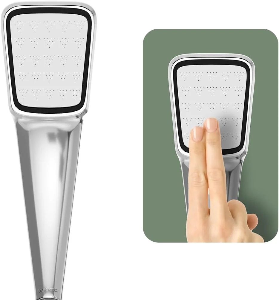 سردوش دستی لوکس Lorazzo | اسپری مه پاش | طراحی مجلل با جزئیات مشکی | سردوش دستی سازگار با لوله های استاندارد 1/2 اینچی