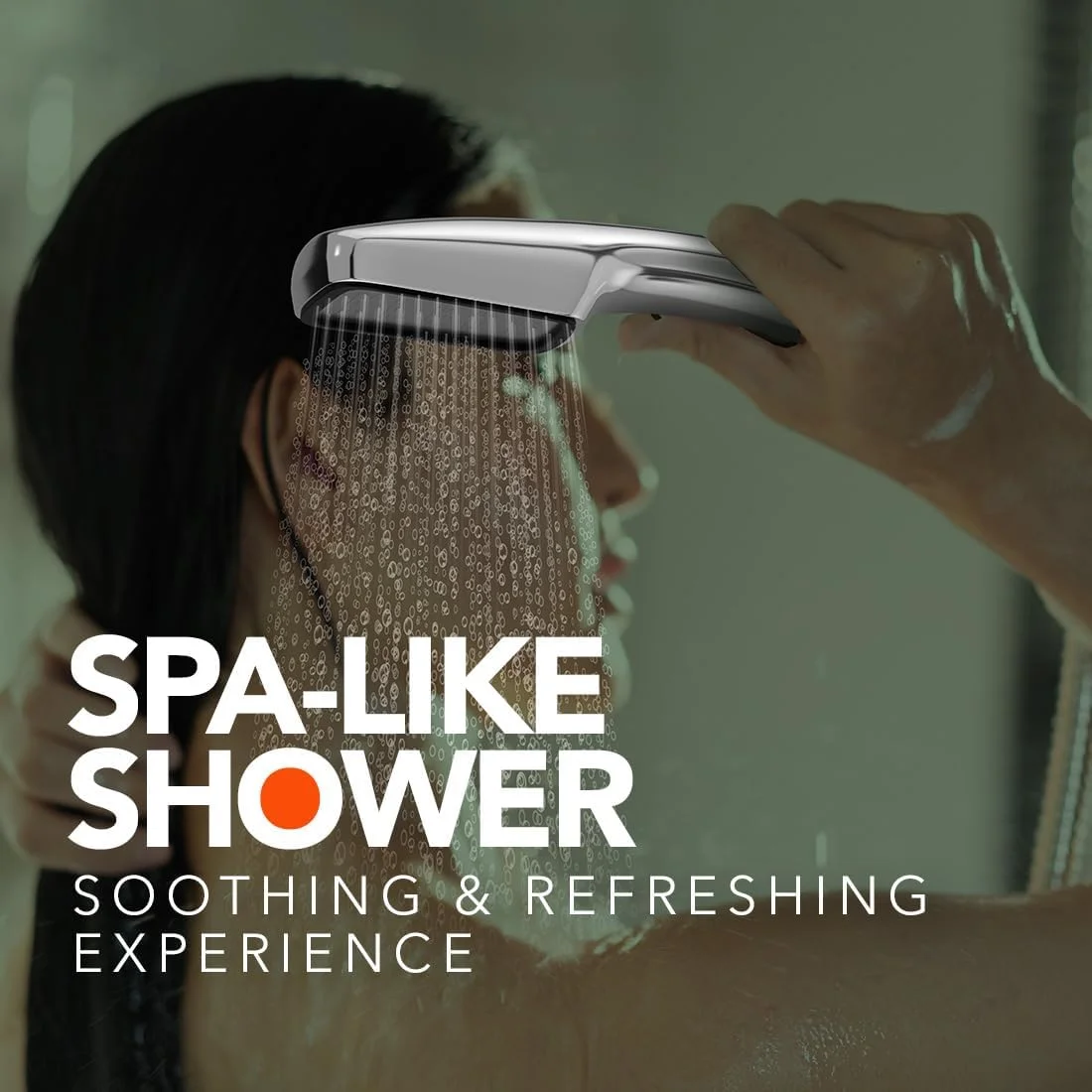 سردوش دستی لوکس Lorazzo | اسپری مه پاش | طراحی مجلل با جزئیات مشکی | سردوش دستی سازگار با لوله های استاندارد 1/2 اینچی