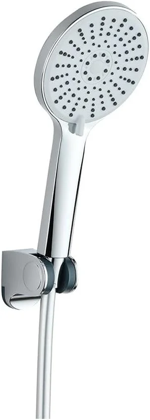 ست دوش دستی گرد میلانو رایان - روکش کروم | کیت دوش دستی اکریلیک فشار قوی با الگوهای اسپری چندگانه | سر دوش دستی صرفه جویی در آب برای حمام | نصب آسان