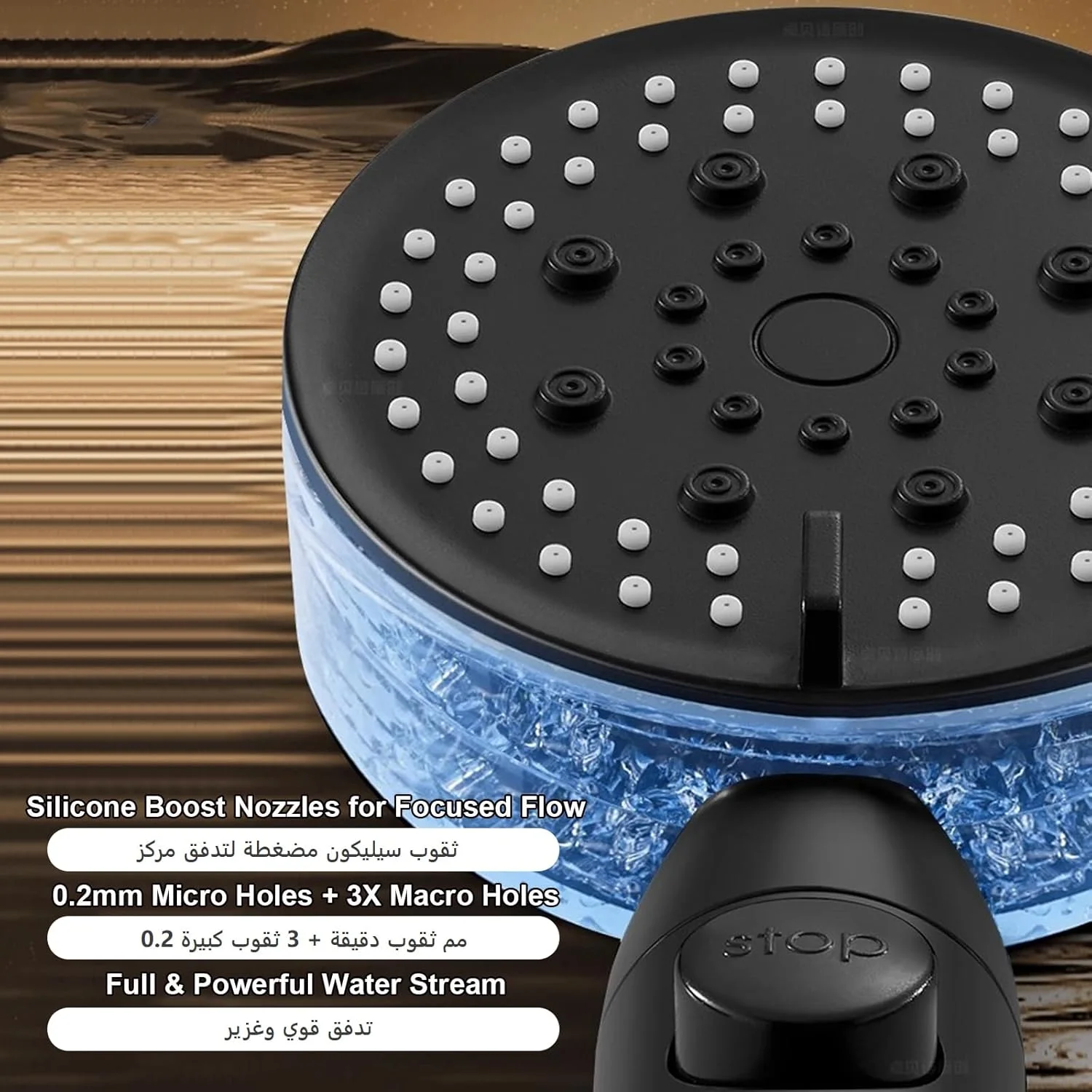 سردوش حمام با فشار قوی و 5 حالت قابل تنظیم - سردوش بارانی صرفه جویی در آب با اسپری دستی، نازل های ضد گرفتگی - لوازم جانبی ایده آل حمام برای تجربه ماساژ مانند اسپا