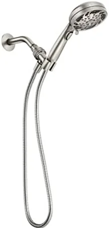 دوش دستی 5 حالته موئن مدل Renewal با روکش نیکل برس خورده مقاوم در برابر لک