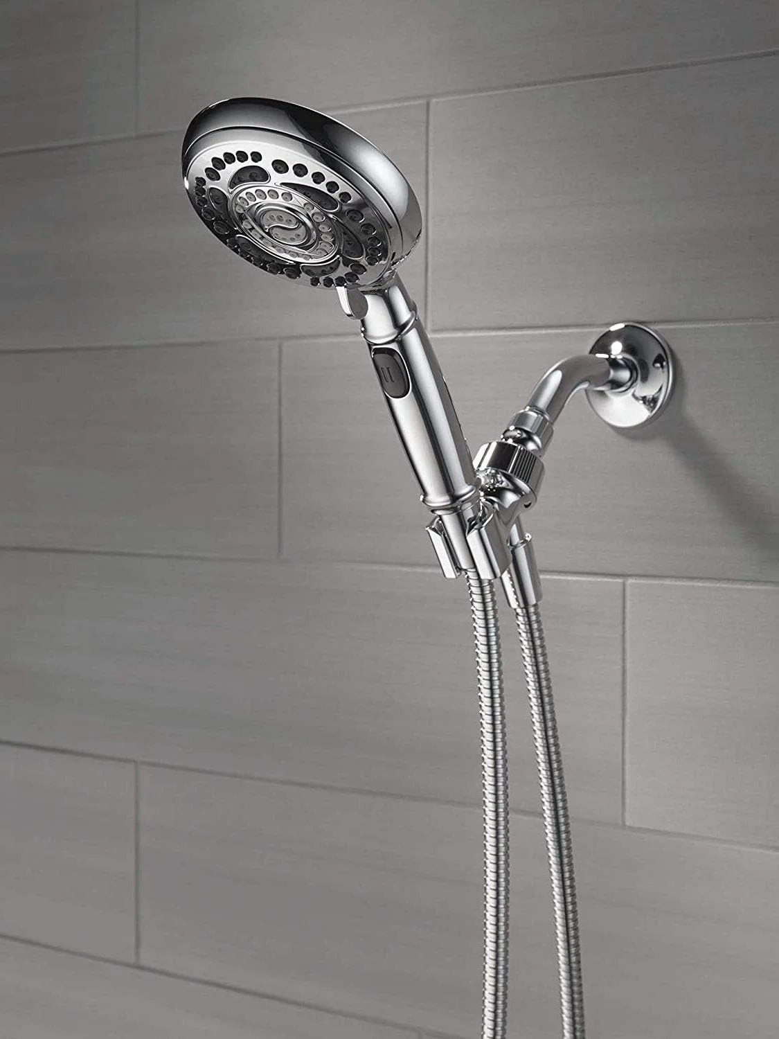 نگهدارنده سردوش NANASO، نگهدارنده بازوی سردوش برای سردوشی های دستی با توپ محوری برنجی قابل تنظیم، پایه بازوی سردوش جهانی، کروم صیقلی