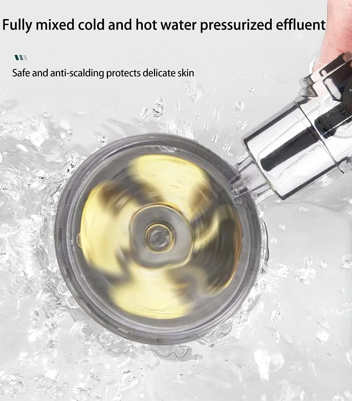 سردوش حمام NALACAL TikTok، سردوش فیلتردار جت هیدرو، سردوش چرخشی 360 درجه، سردوش توربو با فن پروانه ای برای افزایش فشار آب