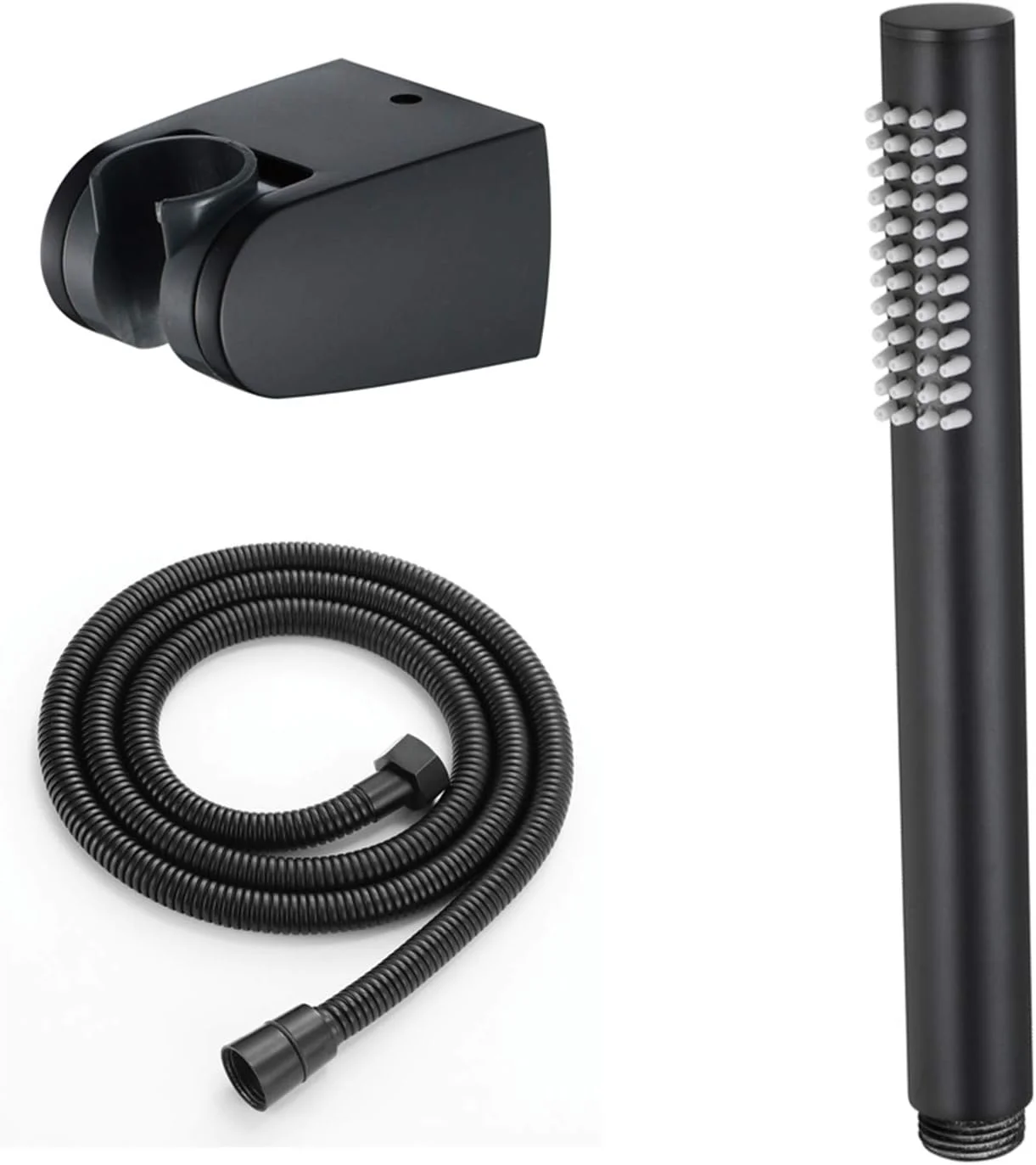 سردوش دستی برنجی مشکی NDYJFLB، سردوش دستی، سردوش بارانی تک حالته، سردوش گرد دستی با نازل و شلنگ دوش