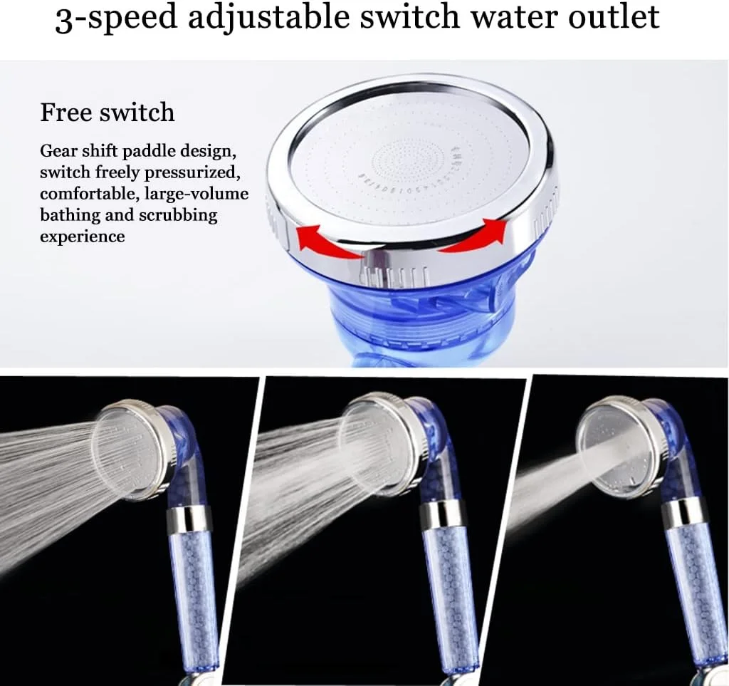 سردوش یون منفی گل، سردوش فشار قوی با شلنگ 150 سانتی متری، ست دوش حمام با 3 حالت اسپری، سردوش دستی برای حیوانات خانگی و کودکان