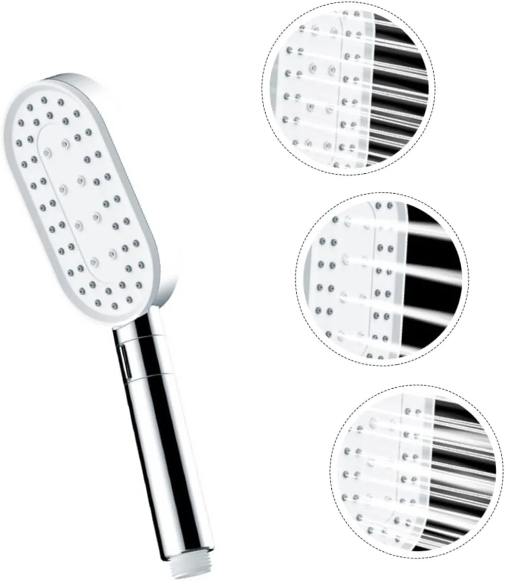 یک ست دوش دستی چند حالته با یک دکمه برای شلنگ اسپری نقره ای، نازل حمام خانگی ABS، براکت مدرسه، اسپری هتل، ضد انفجار، حالت های مختلف حمام و سر دوش