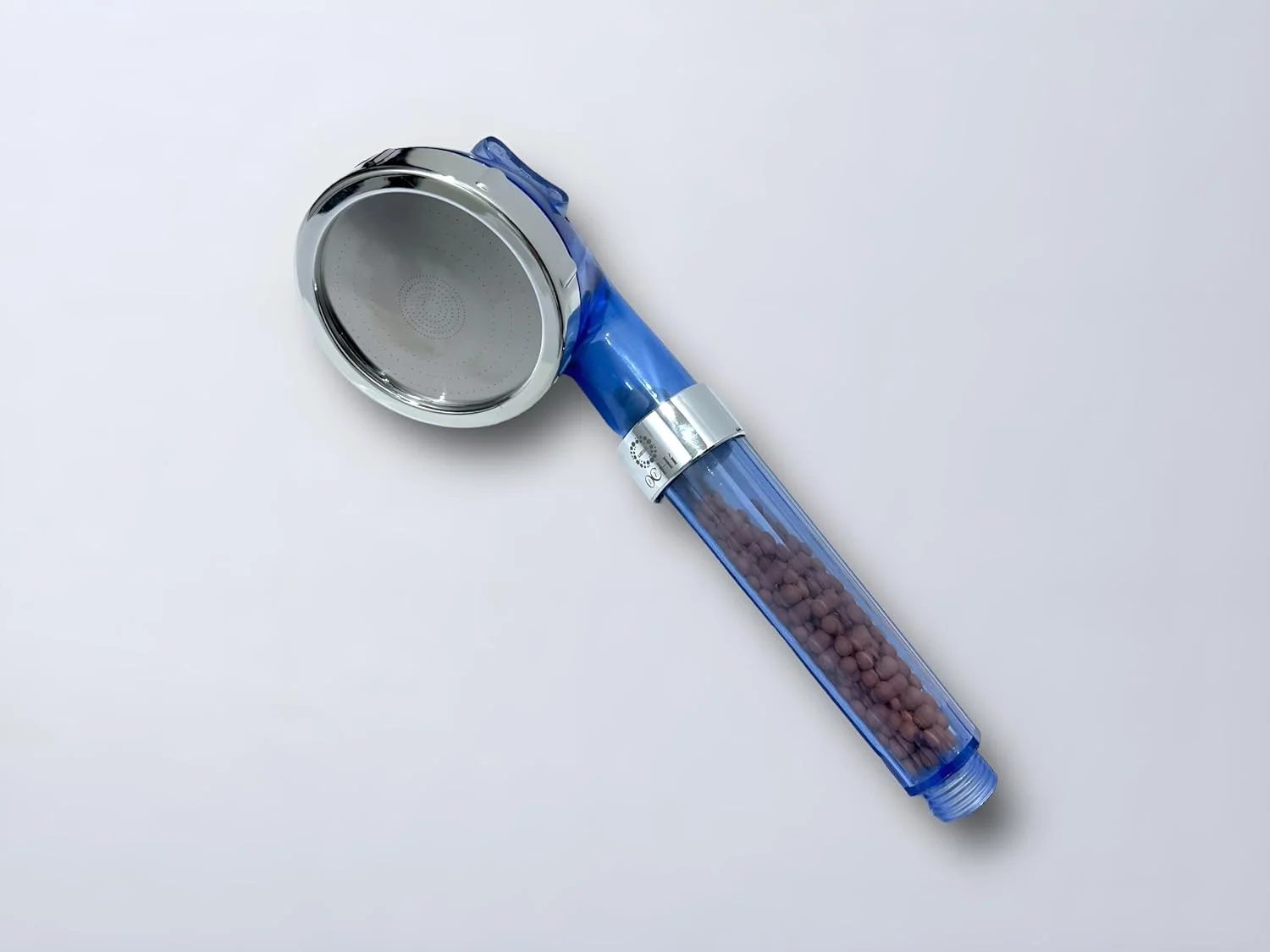 فیلتر دوش دستی OCHI - سر دوش فیلتردار یونی برای کاهش ریزش مو - بهترین تجربه اسپا - صرفه جویی در مصرف آب و سازگار با محیط زیست - حذف کلر - فیلتر دوش حمام - آبی (شفاف)