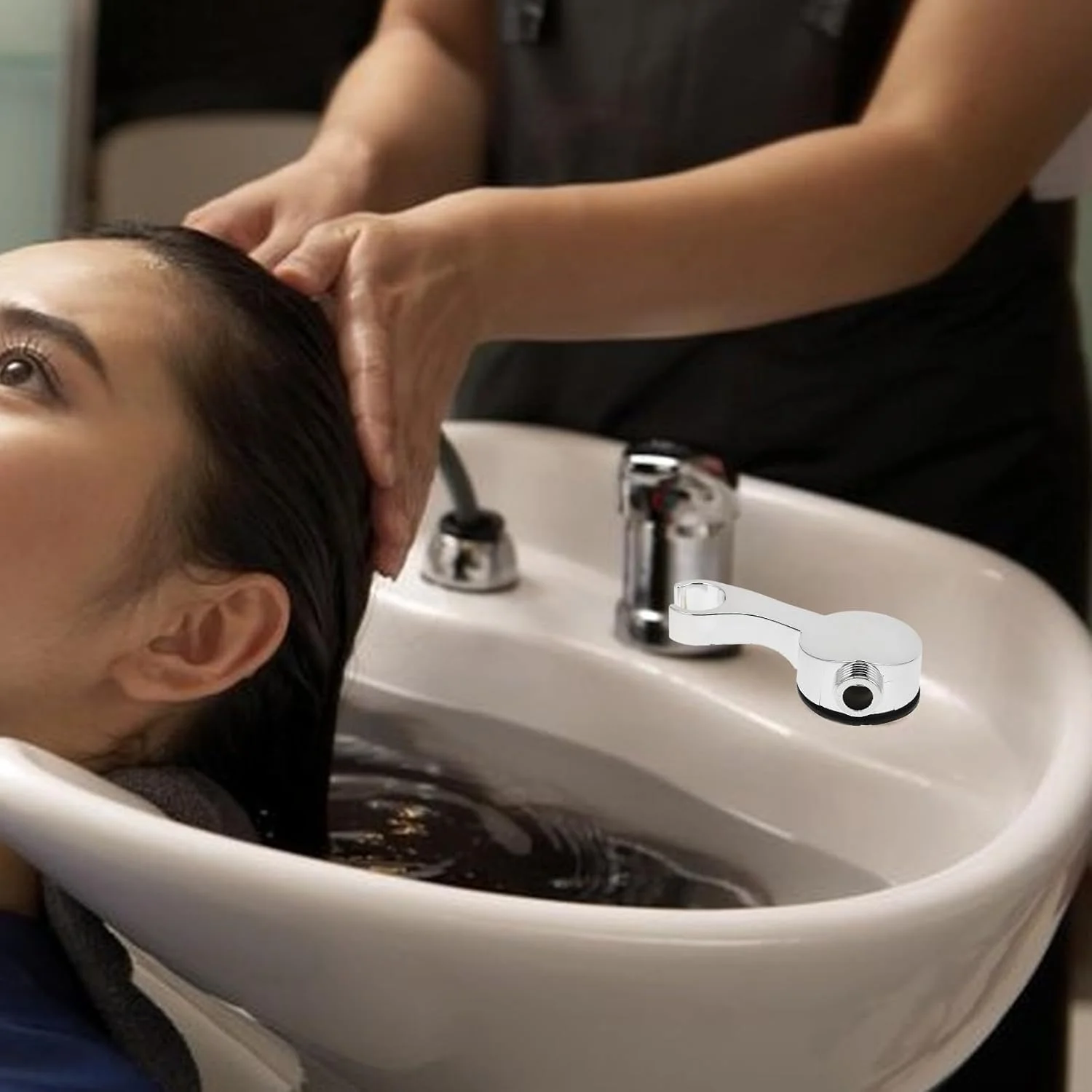 نگهدارنده شلنگ شامپو سر دوش سالنی OSALADI، اتصال شلنگ شیر سینک، نگهدارنده سر دوش دستی برای شستشوی مو، حمام نوزاد، آبکشی حیوانات خانگی