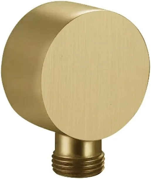 اتصال دیواری شلنگ دوش دستی طلایی، اتصال G1/2 اینچ گرد خروجی آب برای حمام منزل و هتل