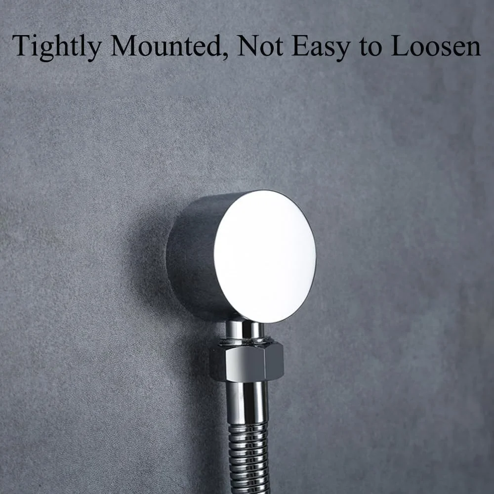 اتصال دیواری شلنگ دوش دستی طلایی، اتصال G1/2 اینچ گرد خروجی آب برای حمام منزل و هتل