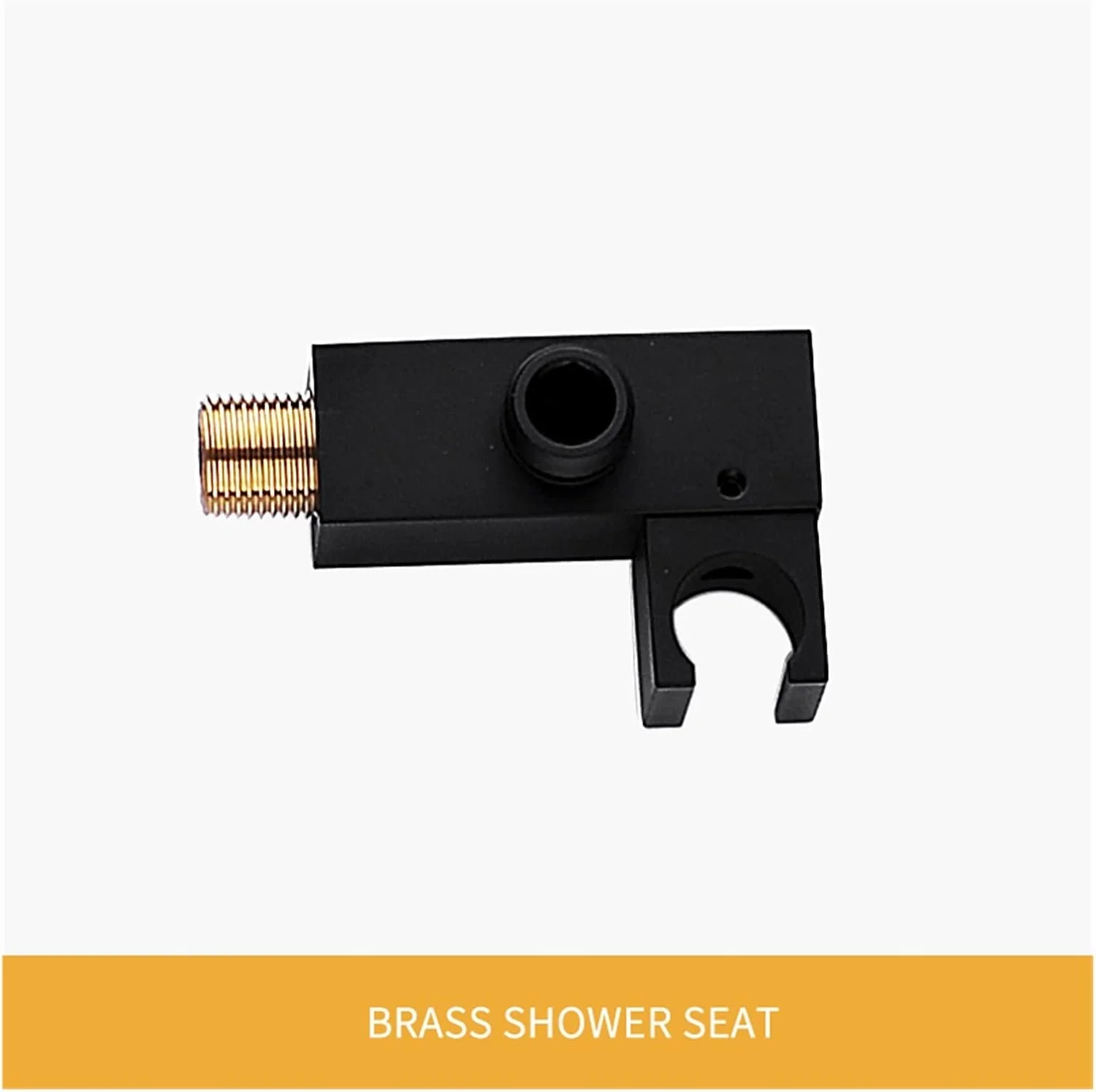 سردوش دستی مربعی با سه حالت پاشش به همراه شلنگ 1.5 متری و پایه نگهدارنده - مشکی مات