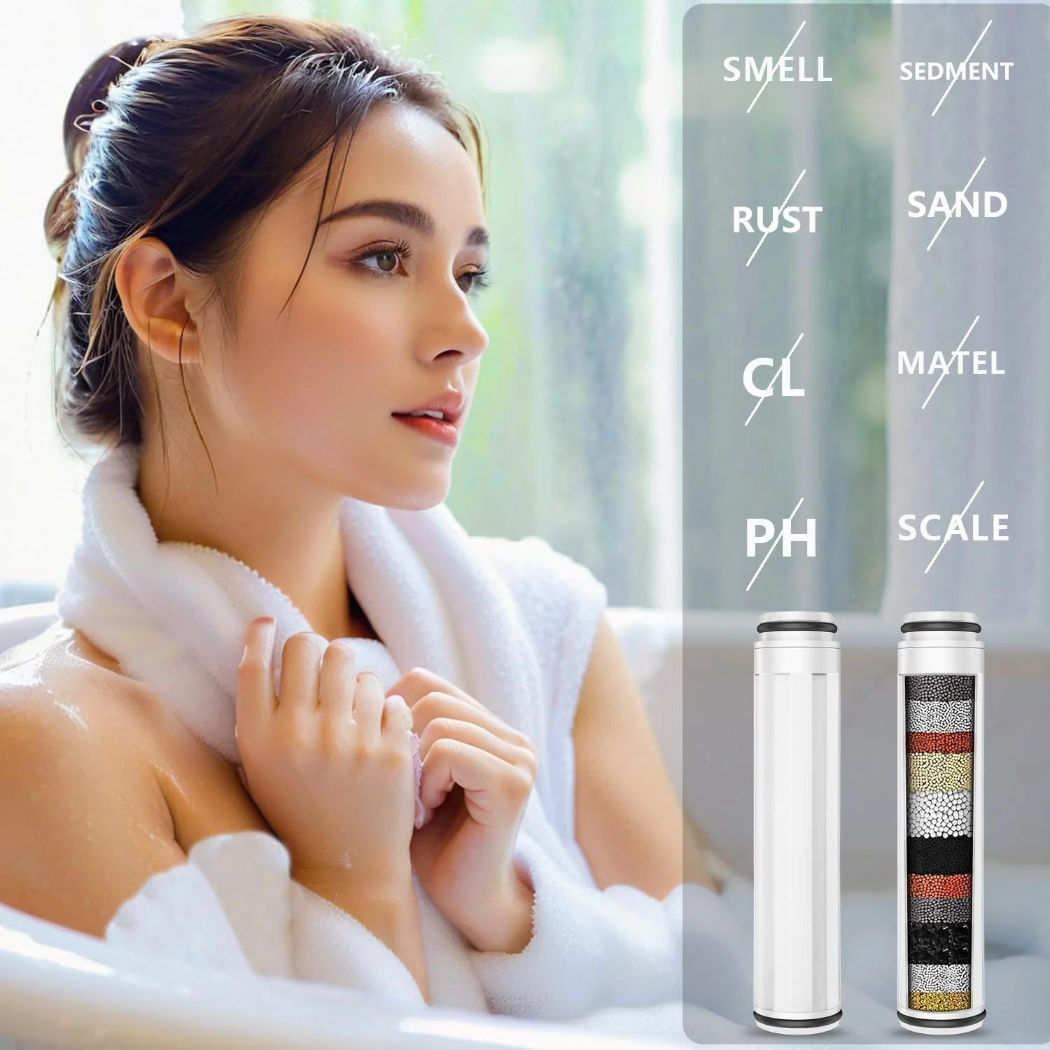 بسته چهارتایی فیلتر جایگزین سر دوش، سازگار با سر دوش دستی FEELSO (بسته چهارتایی سر دوش دستی FEELSO)