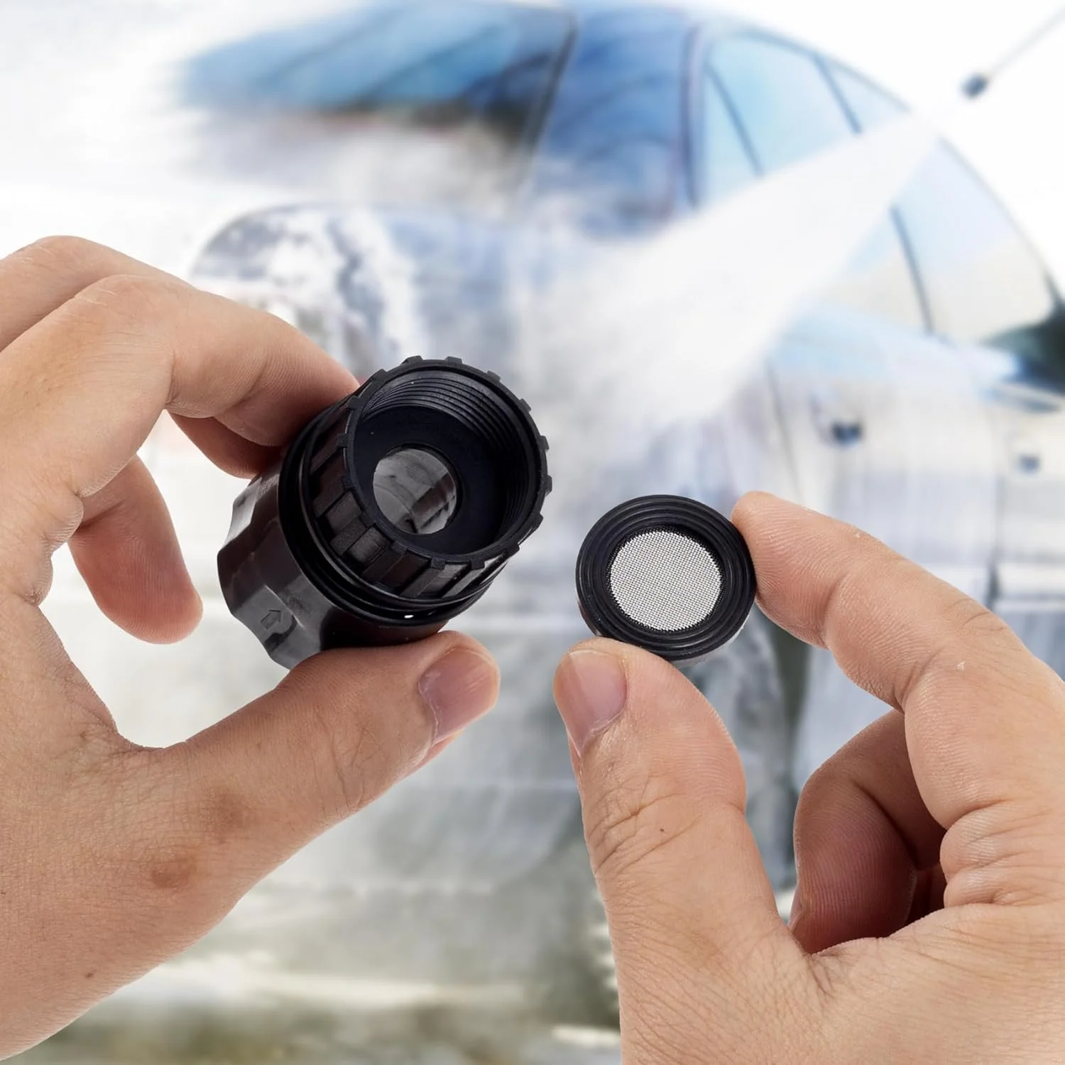 واشر فیلتر توری سر دوش PAGOW، 20 عدد، 3/4 اینچ، 10 عدد توری 40 + 10 عدد توری 80، حلقه های O شکل استیل ضد زنگ برای شلنگ سر دوش ثابت و دستی 3/4 اینچ، شیر آب، شلنگ باغ (مشکی)