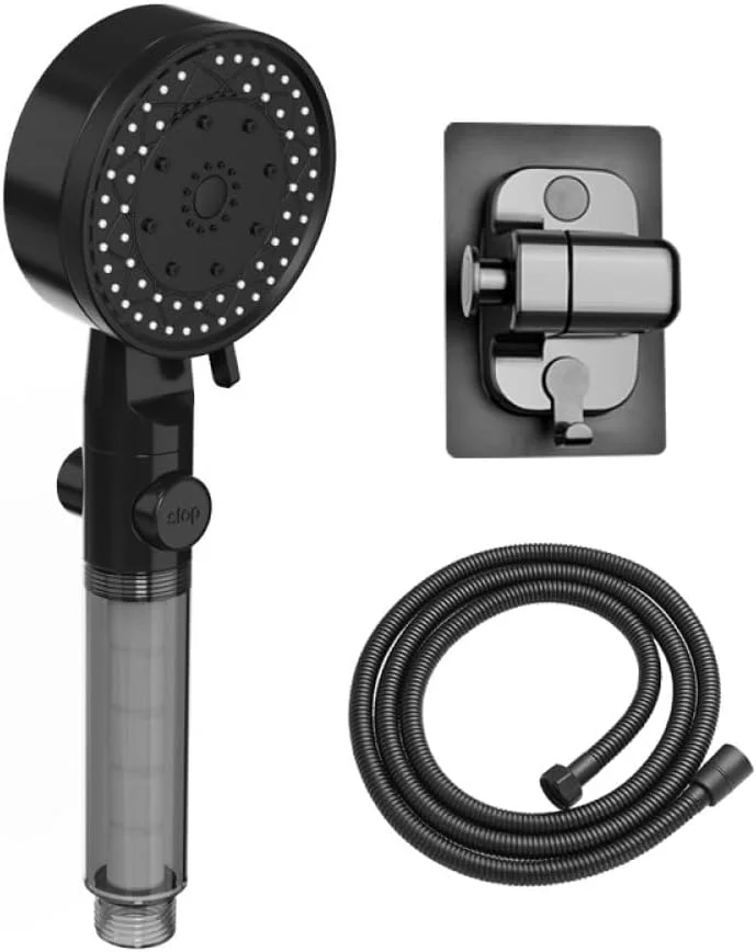 سر دوش فیلتردار فشار قوی PEKITI با 10 حالت مختلف، دارای دکمه توقف آب، مناسب حمام، سر دوش دستی قابل حمل، نازل دوش، ست سر دوش A,1