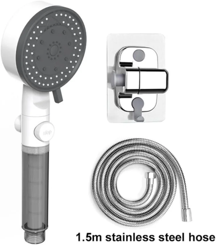 سردوش فیلتردار فشار قوی PEKITI با 10 حالت، دکمه توقف آب، سردوش دستی حمام، نازل سردوش قابل حمل، ست سردوش B,1