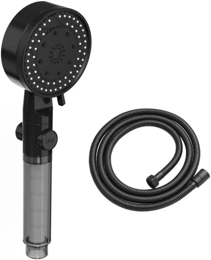 سردوش فیلتردار فشار قوی PEKITI با 10 حالت، دکمه توقف آب، سردوش دستی حمام، نازل دوش قابل حمل، ست شلنگ دوش A,1