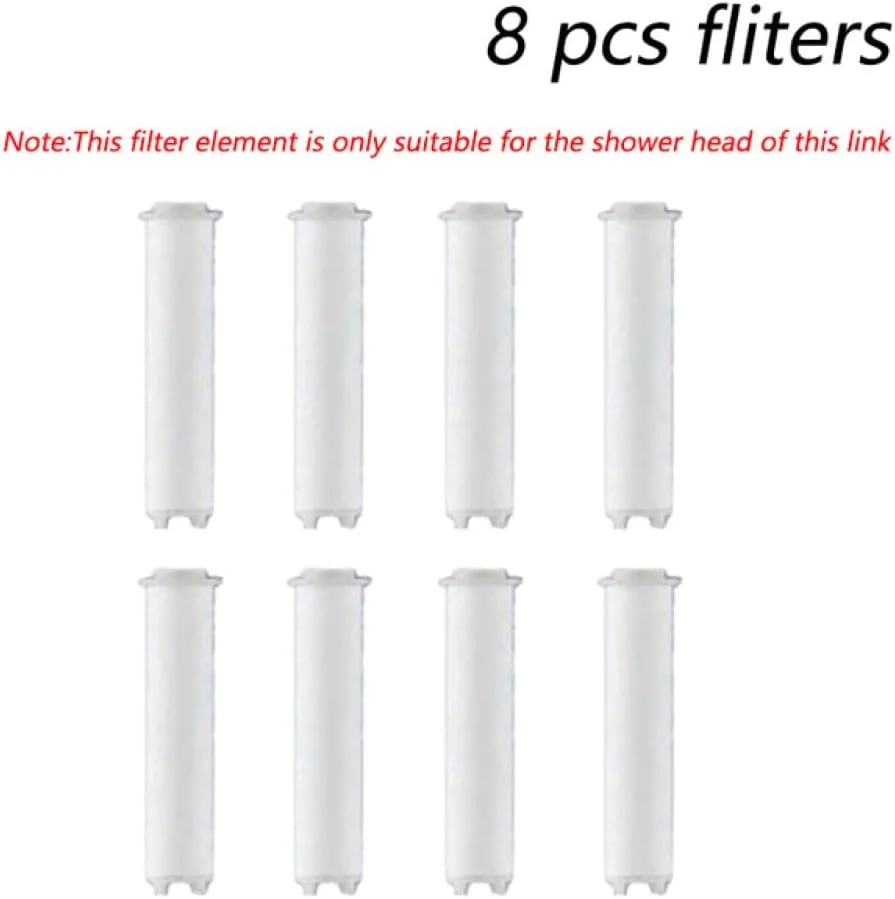 سر دوش حمام فیلتردار فشار قوی با 10 حالت مختلف، دکمه توقف آب، سردوش دستی قابل حمل، نازل دوش، 8 عدد فیلتر، 1 عدد