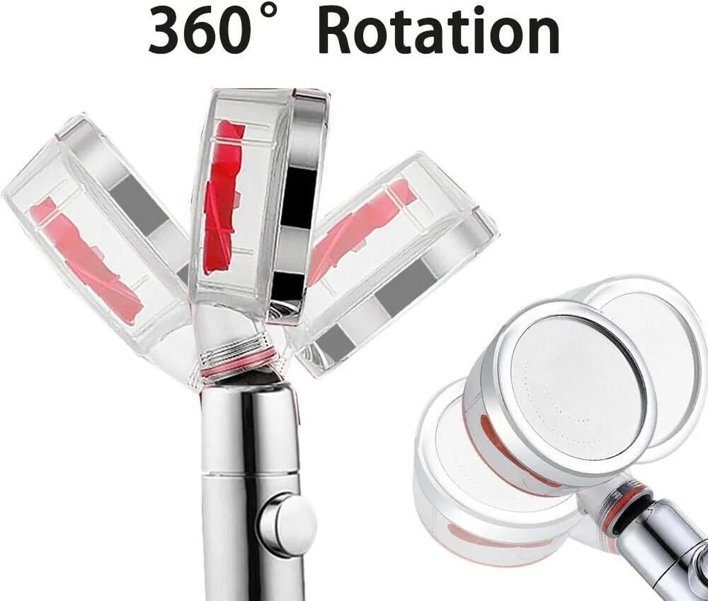 سردوش حمام فشار قوی PEKITI با 5 حالت قابل تنظیم به همراه شلنگ، نازل اسپری با قابلیت توقف آب با یک کلید، لوازم جانبی حمام، مدل 2، نقره ای