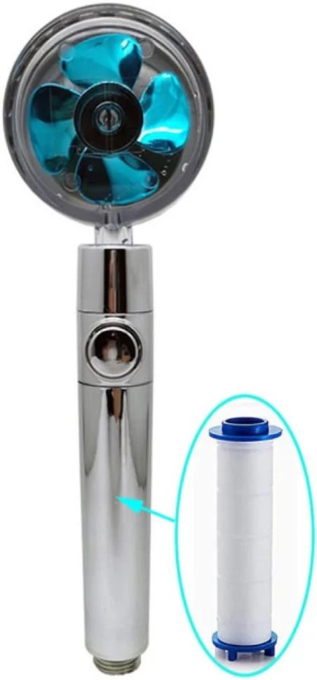 سردوش چرخشی ۳۶۰ درجه پرفشار PEKITI با دکمه توقف فن و فیلتر، لوازم جانبی حمام، آبی سردوش چرخشی ۳۶۰ درجه پرفشار PEKITI با دکمه توقف فن و فیلتر، لوازم جانبی حمام، آبی