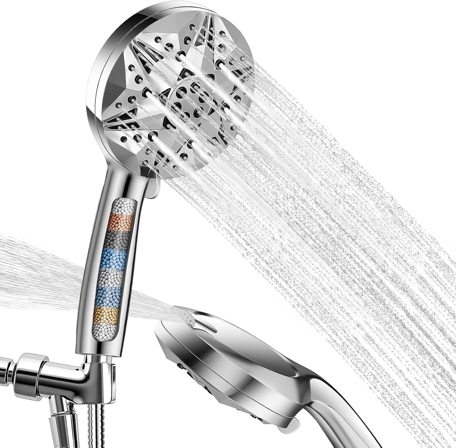 سردوش دستی فشار قوی POPIOIBR با 10 حالت - شلنگ فوق العاده بلند 80 اینچی SS، سردوش قابل حمل جداشدنی 5.04 اینچی با فیلتر آب سخت برای حمام فضای باز، ضد گرفتگی و قدرتمند برای تمیز کردن کاشی و حیوانات خانگی سردوش دستی فشار قوی POPIOIBR با 10 حالت - شلنگ فوق العاده بلند 80 اینچی SS، سردوش قابل حمل جداشدنی 5.04 اینچی با فیلتر آب سخت برای حمام فضای باز، ضد گرفتگی و قدرتمند برای تمیز کردن کاشی و حیوانات خانگی