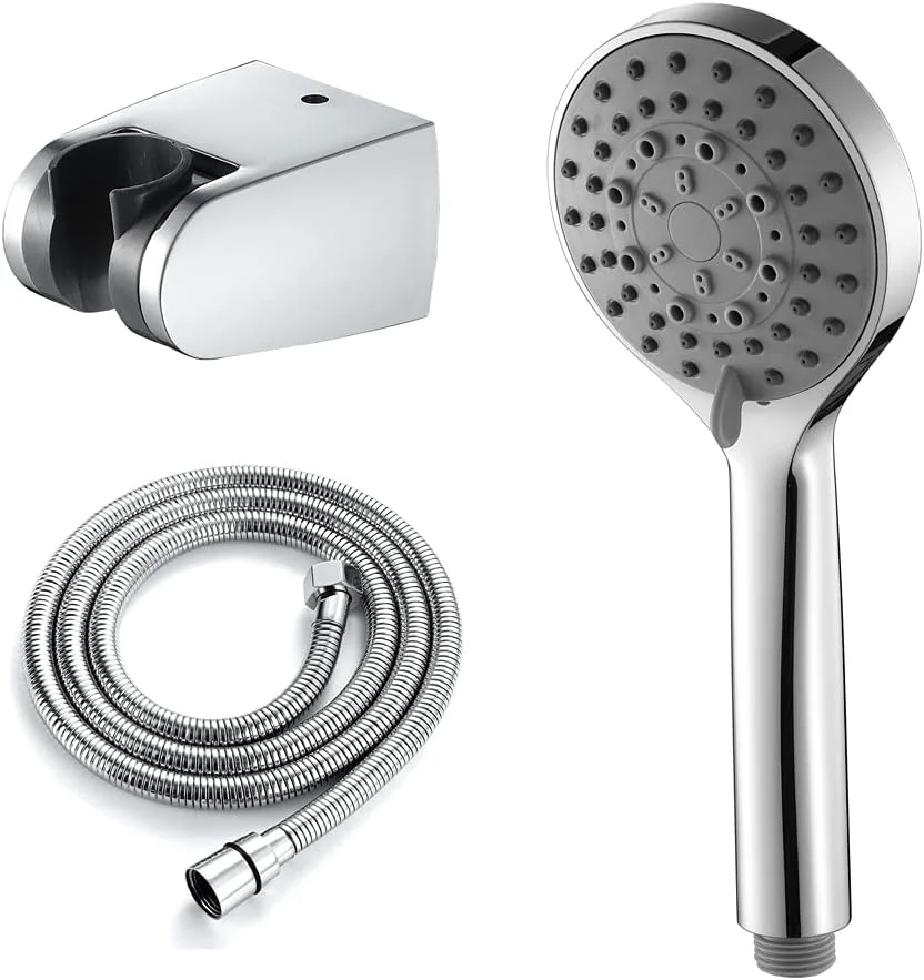 سردوش حمام با جریان قابل تنظیم فشار قوی، سردوش دستی با 5 حالت اسپری، سردوش جهانی حمام با نصب آسان