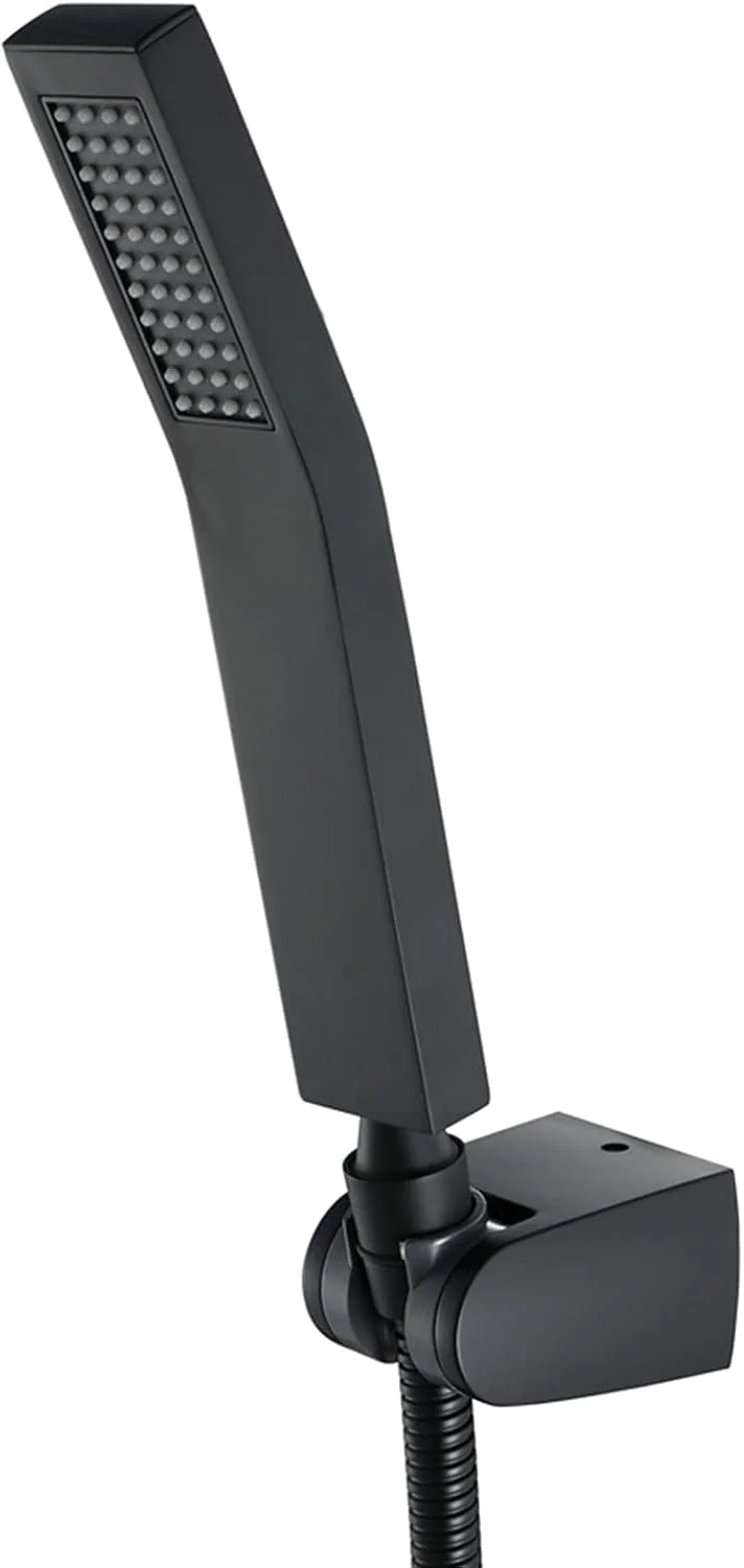 سری دوش حمام دستی برنجی جامد با فشار قوی با شلنگ استیل 59 اینچی و براکت دوش قابل تنظیم