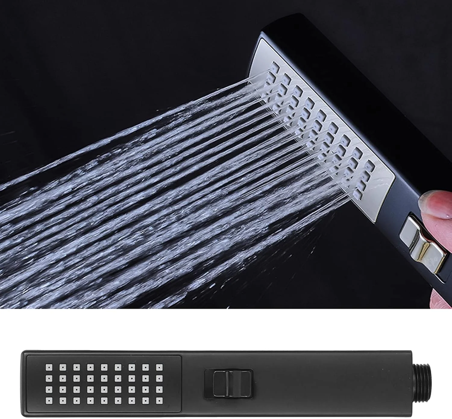 سردوش دستی، سر نازل اسپری دوش، سردوش فشار قوی پلاستیک ABS، اسپری دوش دستی، لوازم حمام برای مصارف خانگی (دستی مشکی)