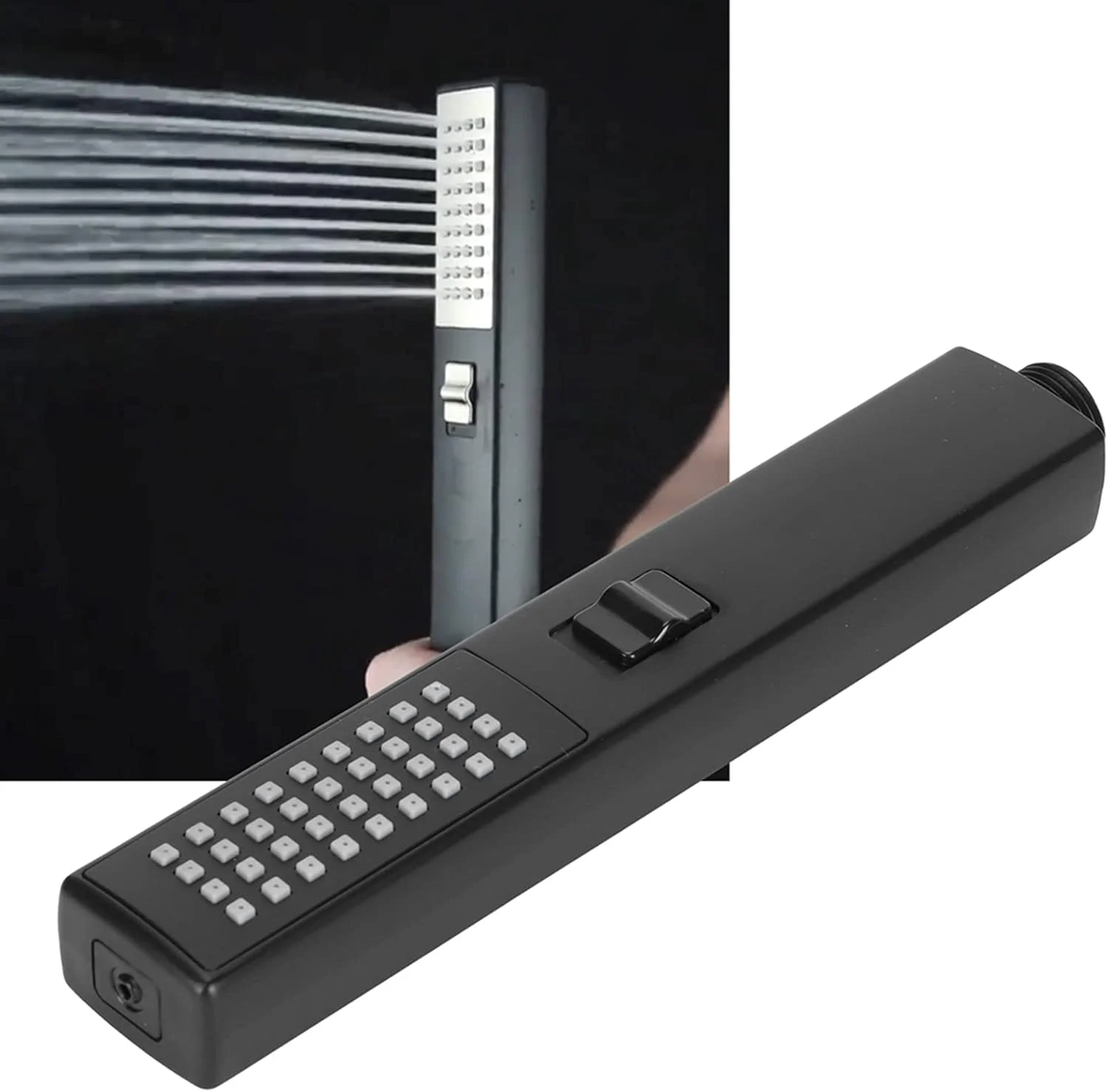 سردوش دستی، سر نازل اسپری دوش، سردوش فشار قوی پلاستیک ABS، اسپری دوش دستی، لوازم حمام برای مصارف خانگی (دستی مشکی)