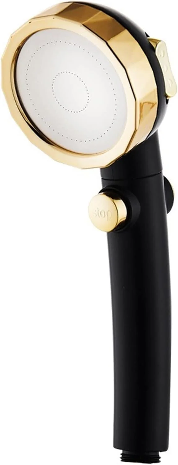 سردوش حمام فشار قوی، ارتقاء یافته، دارای 3 حالت، دستی، قابل تنظیم، صرفه جویی در آب، نازل اسپری تحت فشار، لوازم حمام (رنگ: مشکی)