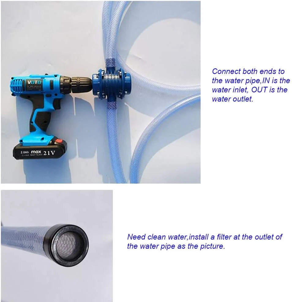 پمپ آب کوچک قابل حمل خودمکش جدید Becho، پمپ سانتریفیوژ خانگی کوچک با قابلیت اتصال به دریل