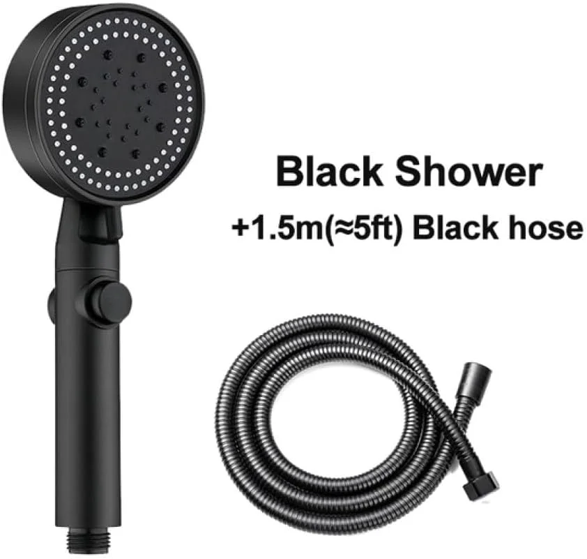 دوش دستی پرفشار با شلنگ، سر دوش جداشدنی با 6 حالت پاشش، لوازم جانبی نازل اسپری دستی، b، 1 دوش دستی پرفشار با شلنگ، سر دوش جداشدنی با 6 حالت پاشش، لوازم جانبی نازل اسپری دستی، b، 1
