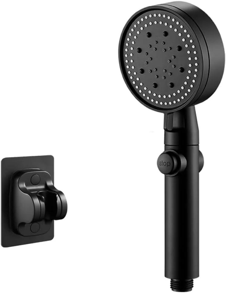 دوش دستی پرفشار با شلنگ، سر دوش جداشدنی با 6 حالت اسپری، لوازم جانبی نازل اسپری دستی، D، 1