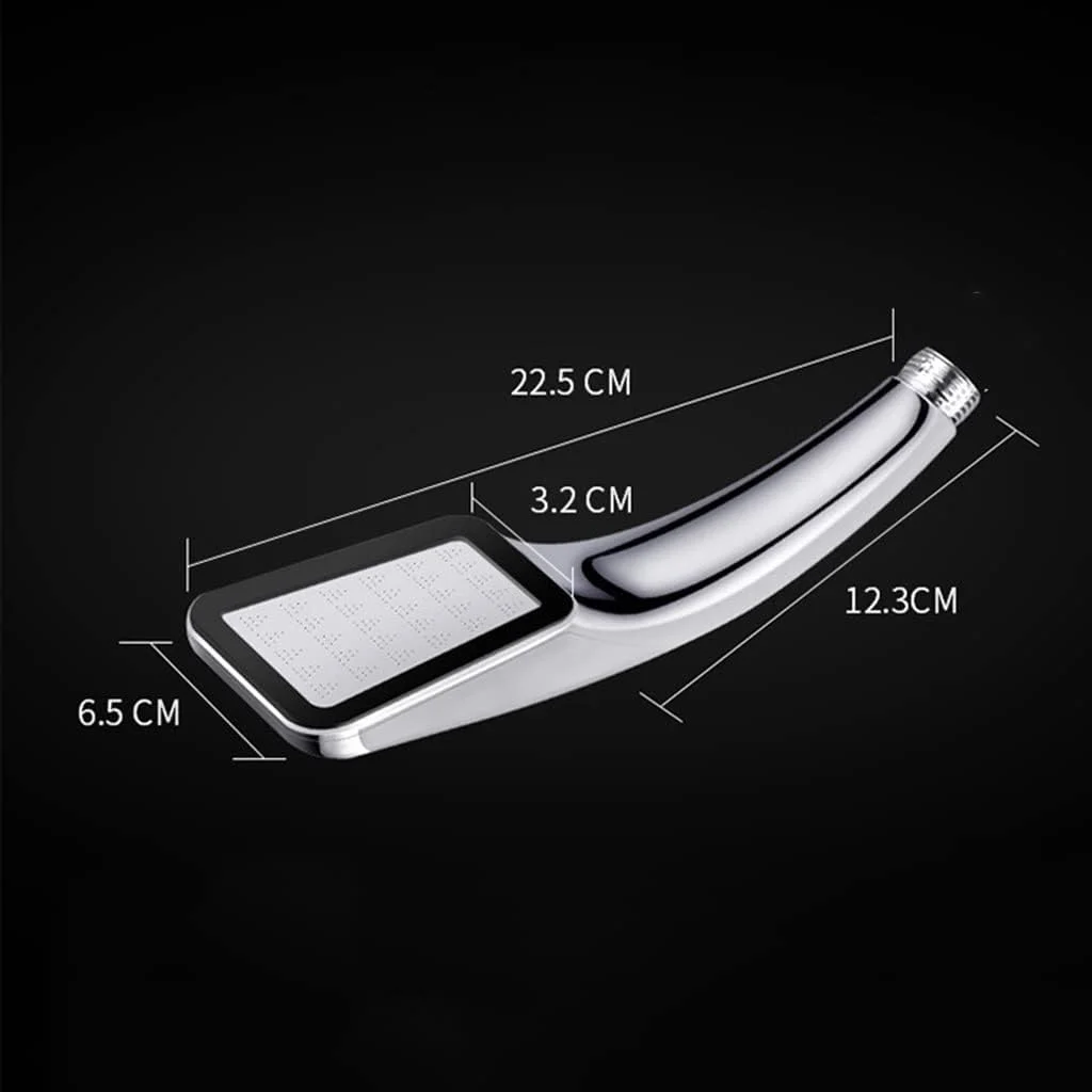 سردوش حمام با 300 سوراخ، سردوش دستی یونی با فشار آب بالا و صرفه جویی در مصرف آب، اسپری دوش دستی مربعی شکل، با شلنگ/پایه دریل، روکش کروم