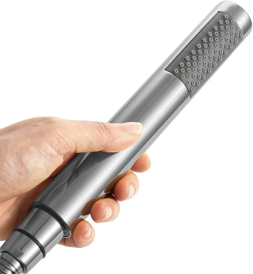 دوش دستی فشار قوی X به همراه میله لغزنده، مجموعه دوش دستی دیواری، سردوش برنجی به همراه شلنگ دوش استیل 1.5 متری کروم