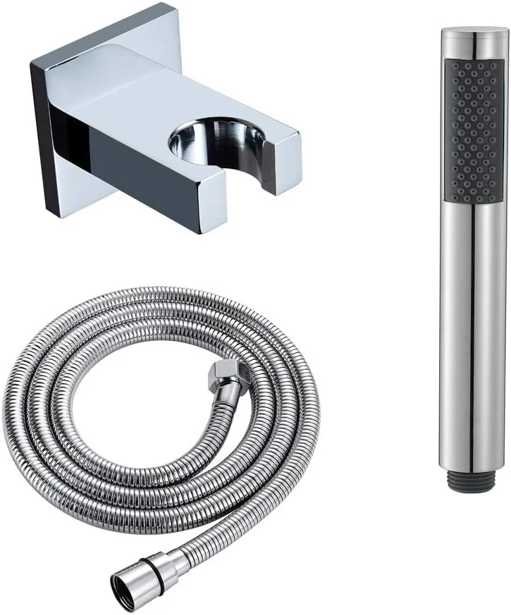 دوش دستی فشار قوی با روکش کروم به همراه شلنگ استیل 1.5 متری