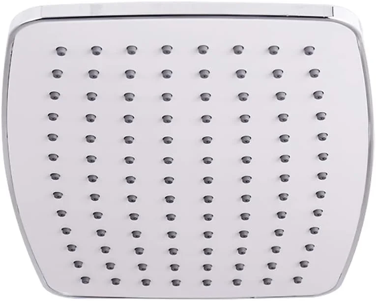 ست دوش حمام مربعی سفید با فشار بالا، شامل سردوش سقفی بزرگ و سردوش دستی با 3 حالت