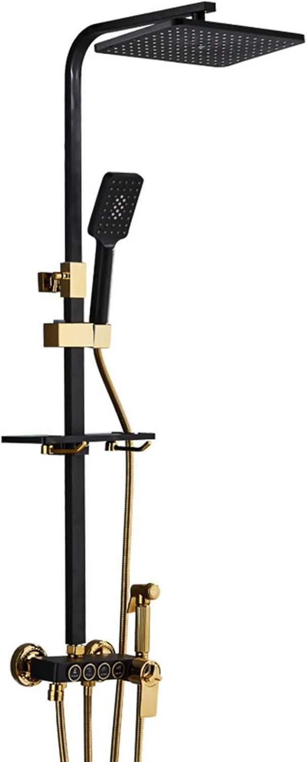 سردوش بارانی فشار قوی / ست سردوش دستی با بازوی افزایش طول 16 اینچی، سردوش ضد نشت با نگهدارنده و شلنگ