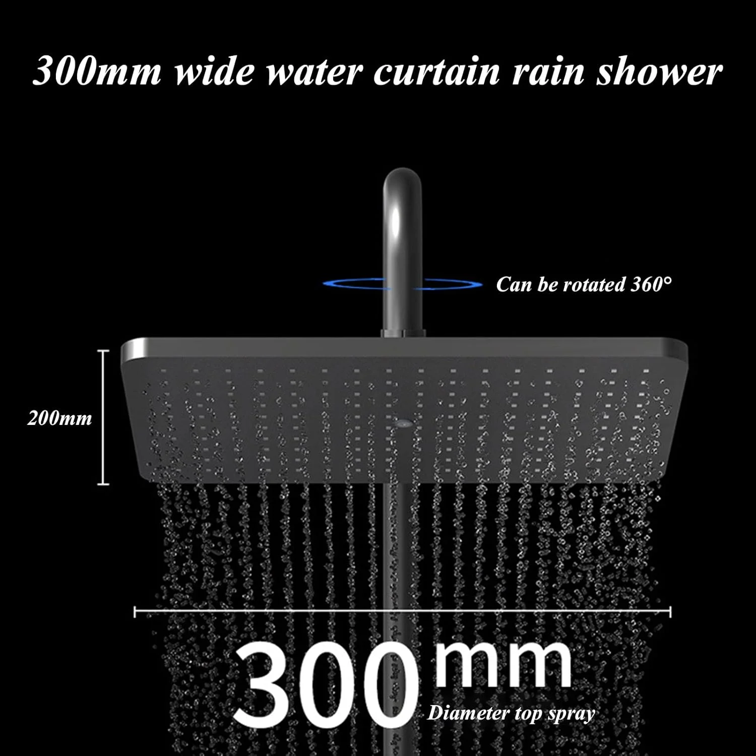 مجموعه سر دوش حمام، سر دوش بارانی فشار قوی با 5 حالت و سر دوشی دستی به همراه بازوی اکستنشن 11 اینچی قابل تنظیم