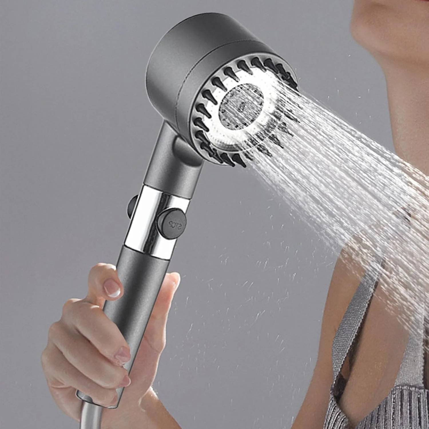 سردوش حمام فشار قوی - سردوش با 3 حالت پاشش | سردوش دستی با شلنگ برای وان و حذف کلر