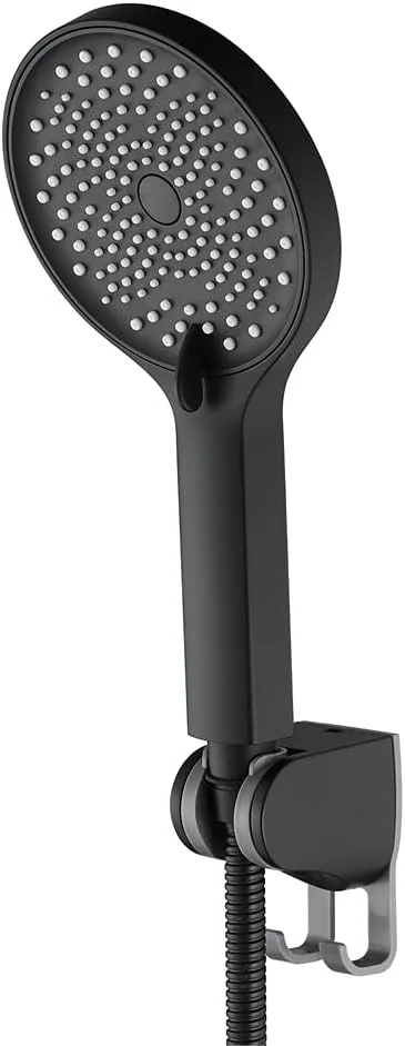 سردوش دستی فشار قوی X با 3 حالت پاشش، سردوش مشکی با شلنگ 150 سانتی‌متری و نگهدارنده قلاب