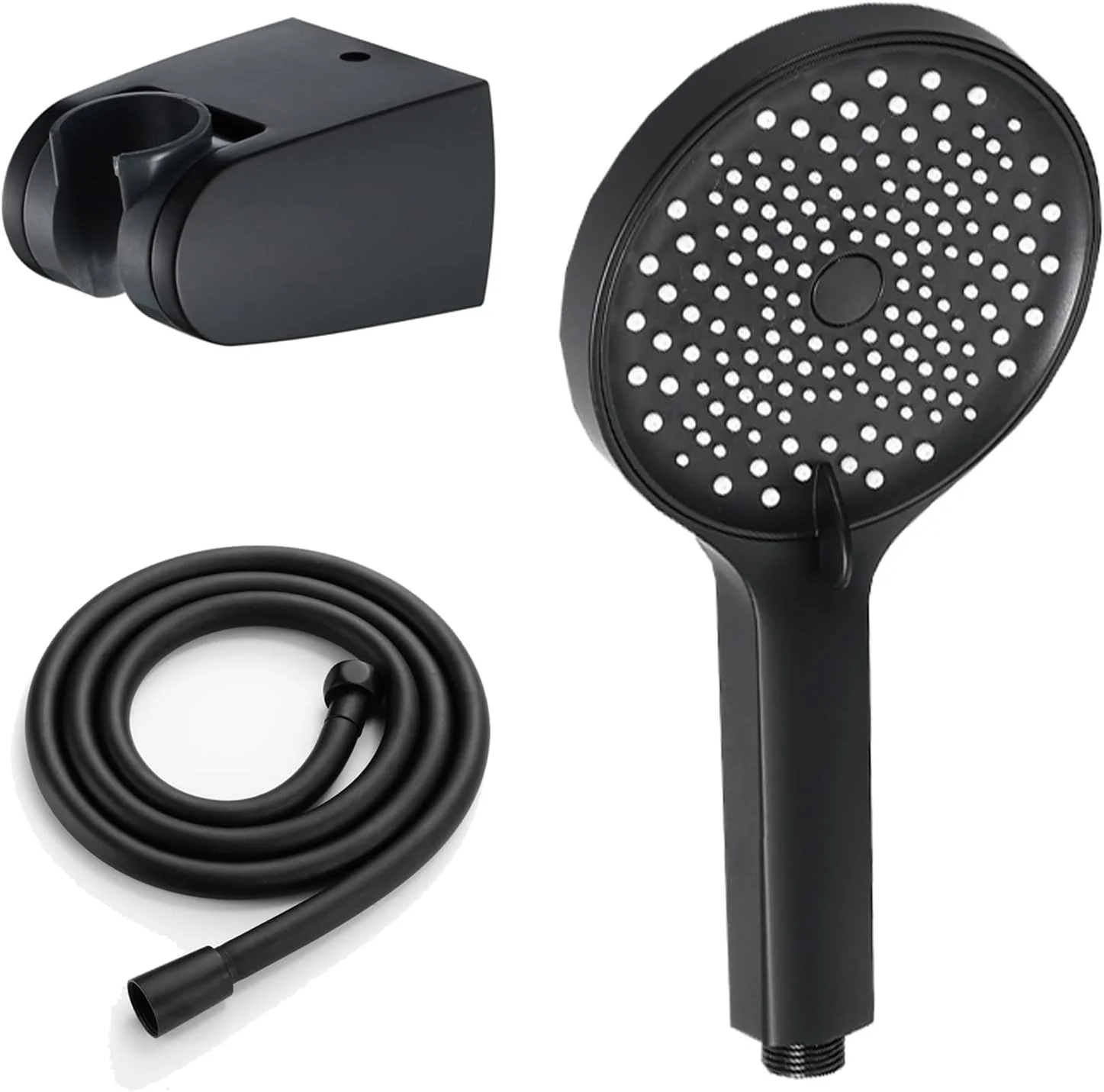 دوش دستی ABS با فشار قوی به همراه نگهدارنده دوش ABS و شلنگ، ست دوش چند منظوره، سر دوش دستی گرد