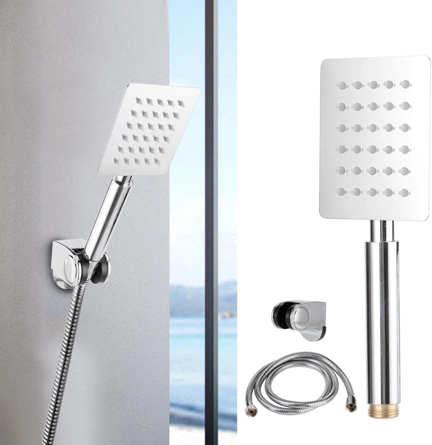 سردوش حمام فشار قوی، اسپری دوش حمام، سردوش دستی با رزوه G1/2 اینچ، اسپری دوش فشار قوی برای سیستم دوش حمام (C)