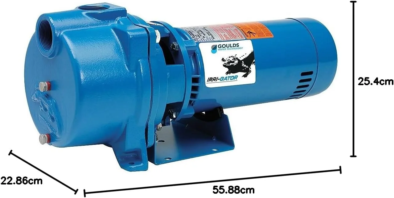 پمپ گریز از مرکز خود مکش تک فاز GT15 IRRI-Gator، 1.5 اسب بخار، آبی