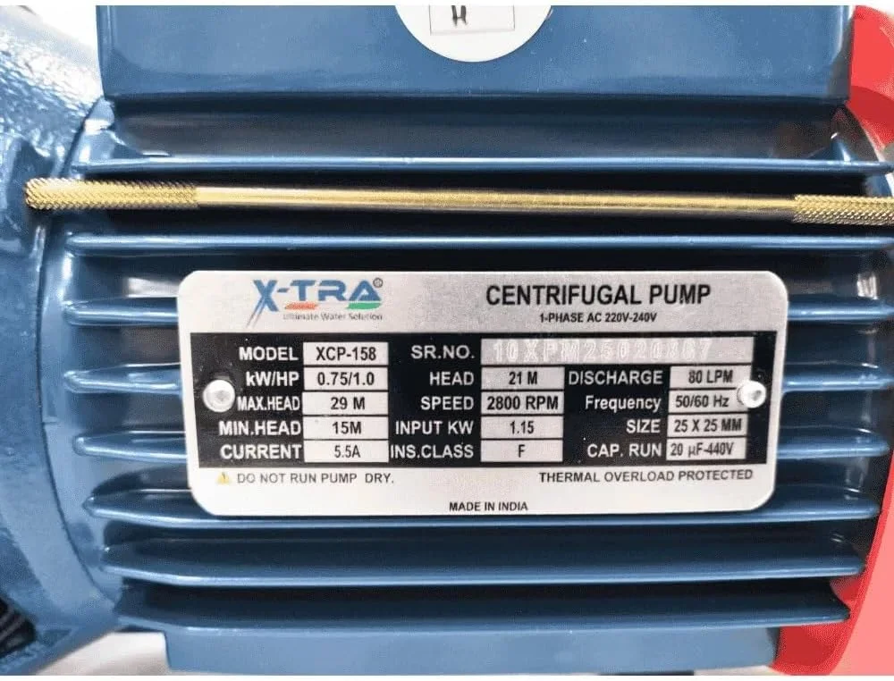 پمپ آب، XCP-158، 1 اسب بخار