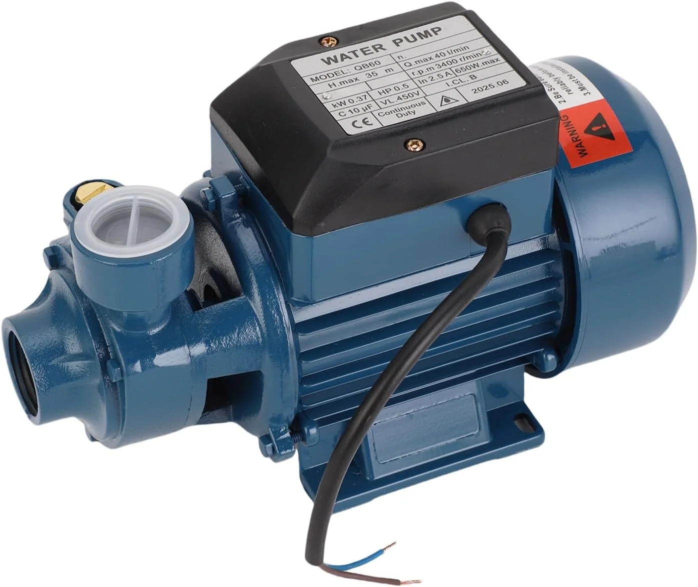 پمپ های دیافراگمی فشار آب صنعتی، 650 وات 3400 دور در دقیقه، ارتفاع 35 متر، خروجی 1 اینچ، تقویت فشار 40 لیتر در دقیقه، پمپ گریز از مرکز برای آبیاری، تخلیه استخر خانگی، آبپاش (AC220V)