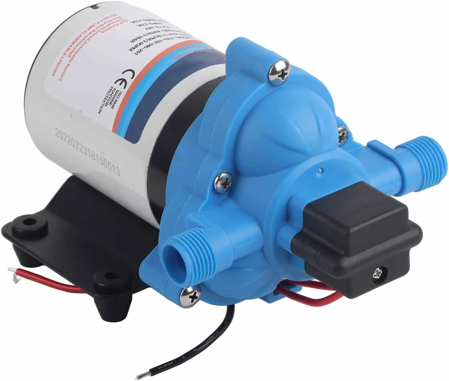 پمپ دیافراگمی Torvex، پمپ آب برقی با موتور خود مکش و نرخ 3.0GPM، پمپ فشار دیافراگمی DC برای سیستم آب قایق (F33-102-045-201 (24V)) پمپ دیافراگمی Torvex، پمپ آب برقی با موتور خود مکش و نرخ 3.0GPM، پمپ فشار دیافراگمی DC برای سیستم آب قایق (F33-102-045-201 (24V))