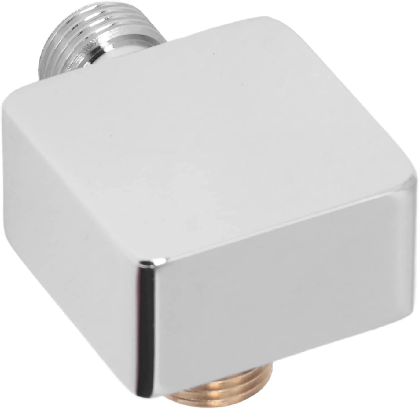 زانویی دوش مربعی، روکش کروم، نصب دیواری، G1/2، تمام مس، نر و ماده، زانویی دیواری یونیورسال برای دوش دستی