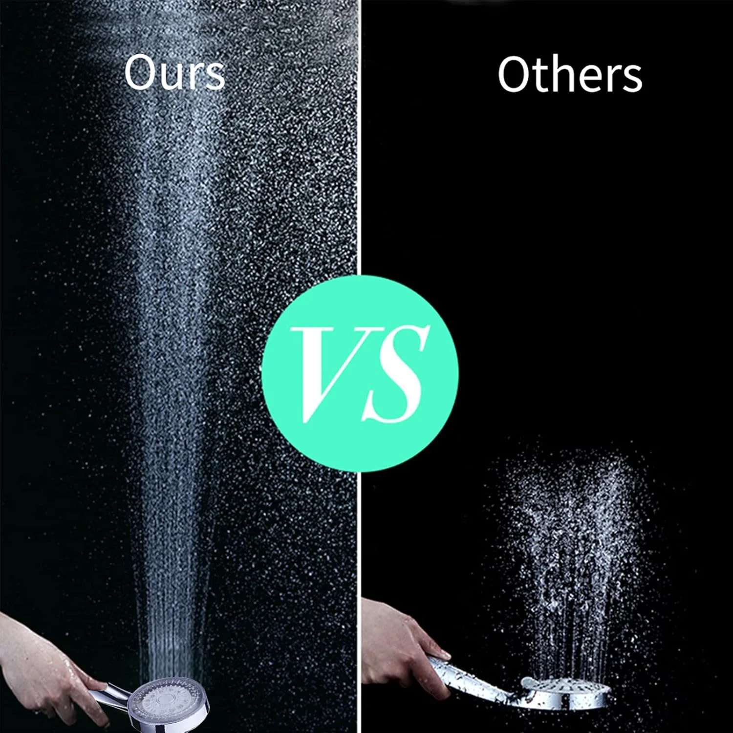 سردوش ال ای دی با نور فلش 3 رنگ تغییر خودکار و صرفه جویی در آب، سردوش دستی G1/2 جایگزین سردوش دستی حمام