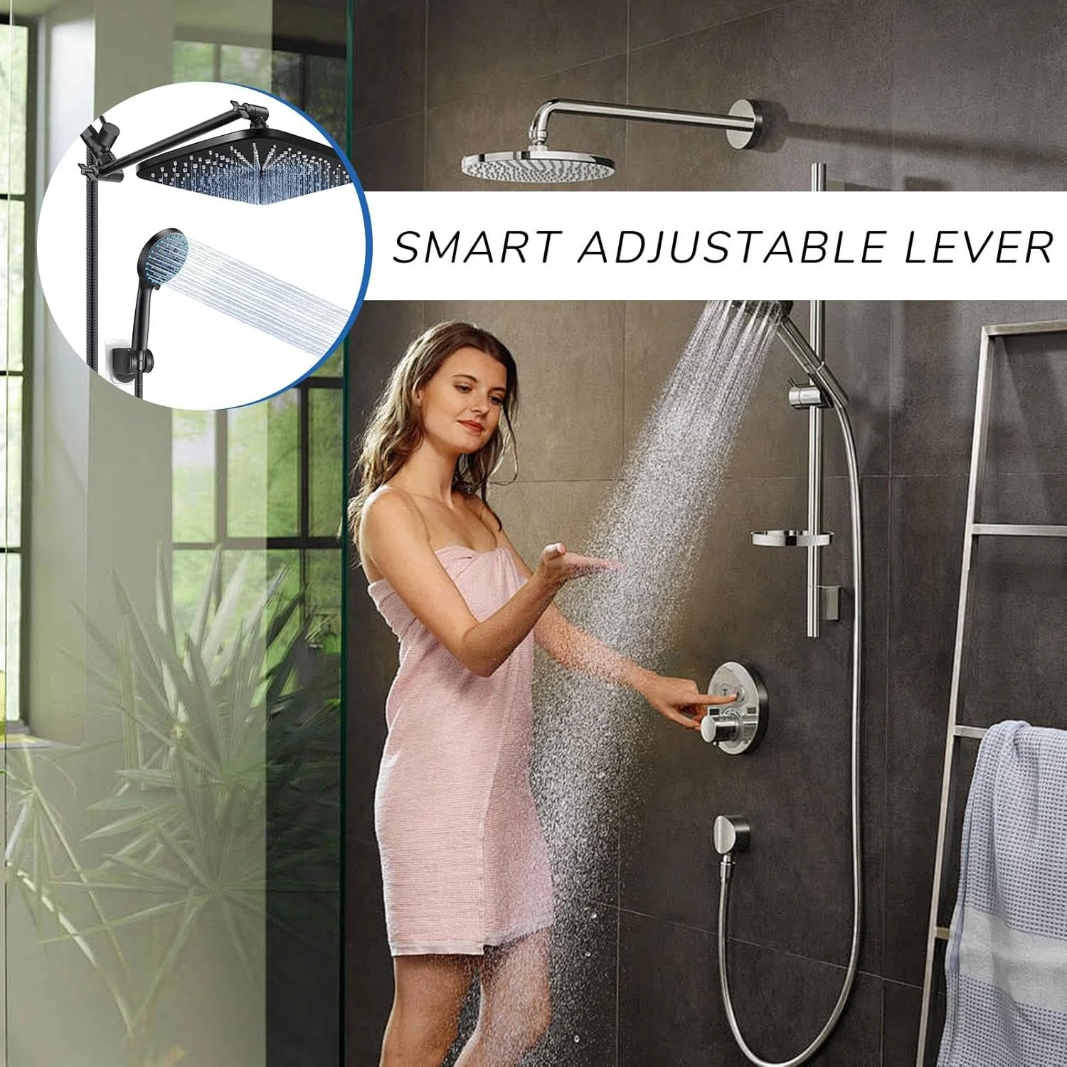 سردوش بارانی، سردوش دستی حمام قابل تنظیم | دارای 5 حالت اسپری برای سالمندان، کودکان و بزرگسالان