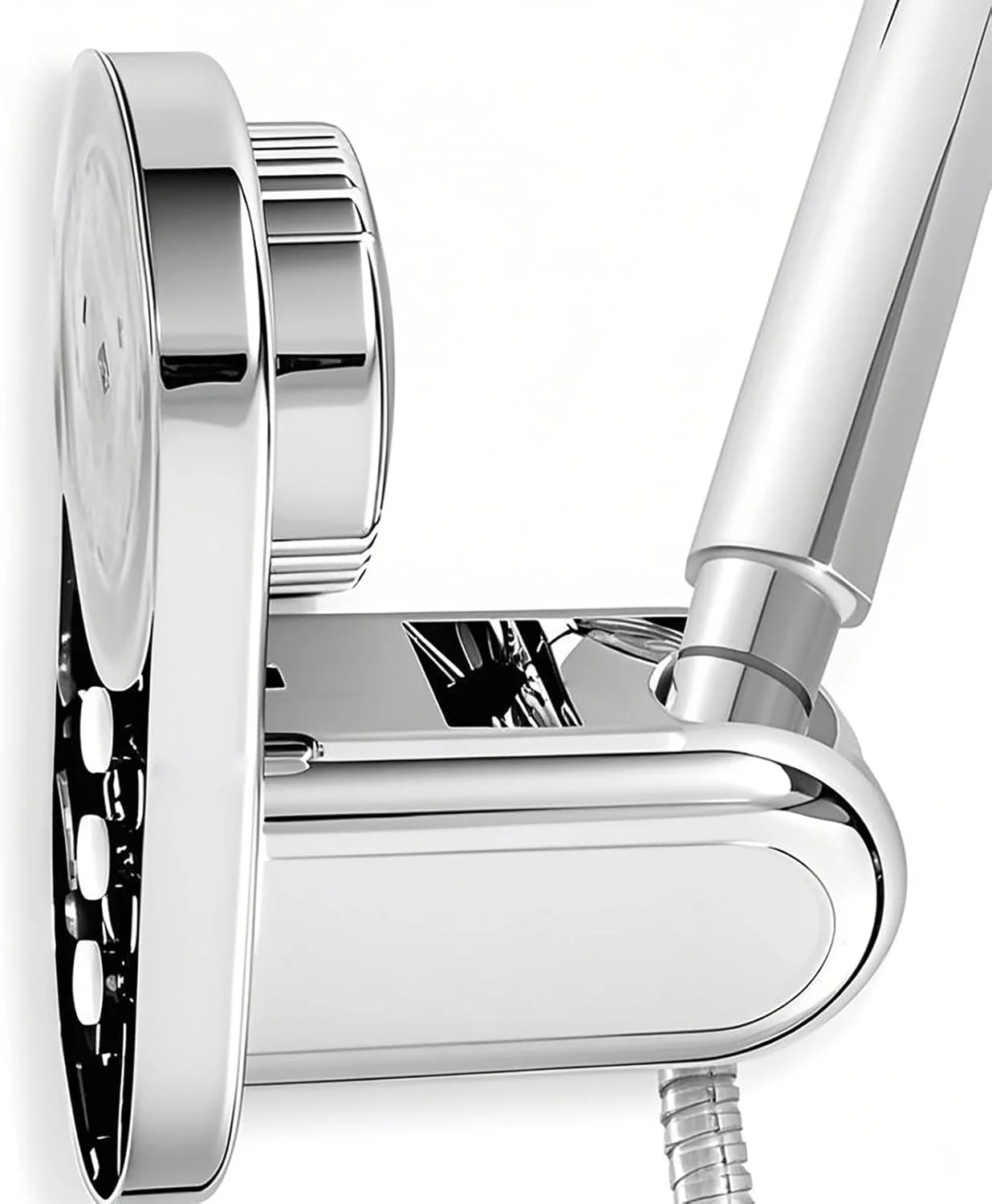 نگهدارنده سردوشی دستی با پد چسبی، براکت دیواری حمام با مکش قوی و زاویه قابل تنظیم 45 درجه